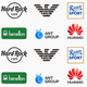 A collection of logos that belong to international companies that have not exited Russia